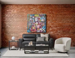 ADLEY acrylic painting 110 x 110 cm