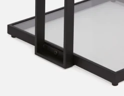 AGLAYA end table with tempered glass