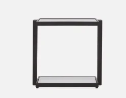 AGLAYA end table with tempered glass