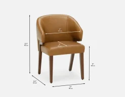 AKSEL leather dining chair