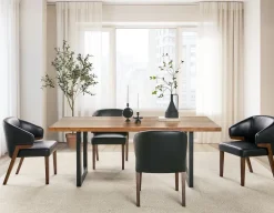 AKSEL leather dining chair