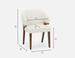AKSEL leather dining chair