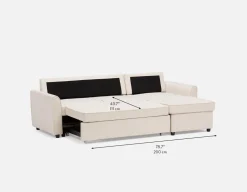 ALEX modern interchangeable sectional sofa-bed with storage