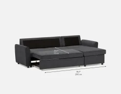 ALEX modern interchangeable sectional sofa-bed with storage