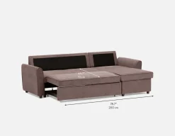 ALEX modern interchangeable sectional sofa-bed with storage