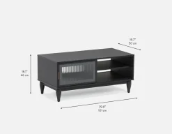 ALLESSIO modern contemporary coffee table with storage