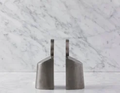 ALONE aluminum bookends 24 cm