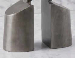 ALONE aluminum bookends 24 cm