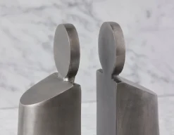 ALONE aluminum bookends 24 cm