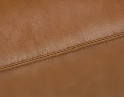 ALPHA 100% leather mid century 3-seater sofa