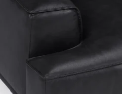 ALPHA 100% leather mid century 3-seater sofa