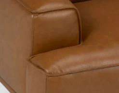 ALPHA 100% leather mid century 3-seater sofa