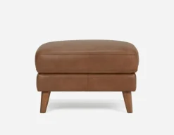 AMARI 100% leather classic ottoman