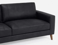 AMARI 100% leather classic 3-seater sofa