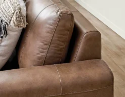 AMARI 100% leather classic 3-seater sofa