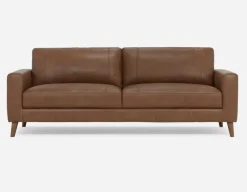 AMARI 100% leather classic 3-seater sofa