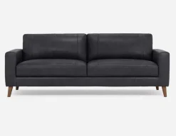 AMARI 100% leather classic 3-seater sofa