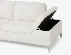 ANDREW left-facing sectional sofa in performance fabric
