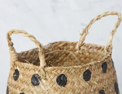 ANTONIO straw basket 28 cm x 25 cm