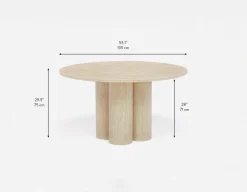 ARVARA modern scandinavian round dining table 135 cm