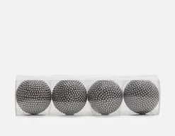 AYLA set of 4 decorative balls 10 cm