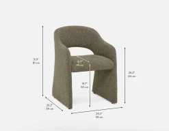 AZROU modern minimalist dining armchair