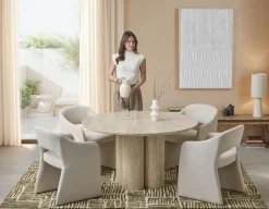 AZROU modern minimalist dining armchair