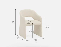 AZROU modern minimalist dining armchair