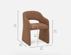 AZROU modern minimalist dining armchair
