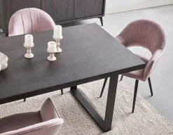 BAILEY contemporary velvet dining armchair