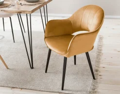 BAILEY contemporary velvet dining armchair