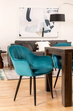 BAILEY contemporary velvet dining armchair