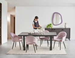 BAILEY contemporary velvet dining armchair