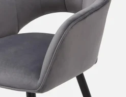 BAILEY contemporary velvet dining armchair