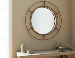 BANNON rattan framed mirror 104 cm