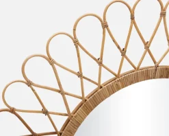 BANNON rattan framed mirror 104 cm