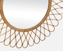 BANNON rattan framed mirror 104 cm