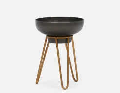 BANVILLE metal planter with stand 33 cm