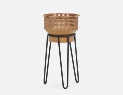 BANVILLE metal planter with stand 33 cm