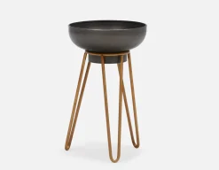 BANVILLE metal planter with stand 33 cm