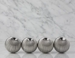 BASILE set of 4 decorative balls 10 cm