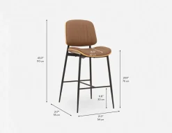 BEHARA mid-century modern retro bar stool 76 cm