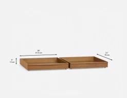 BENA bed storage drawer set of 2 with casters