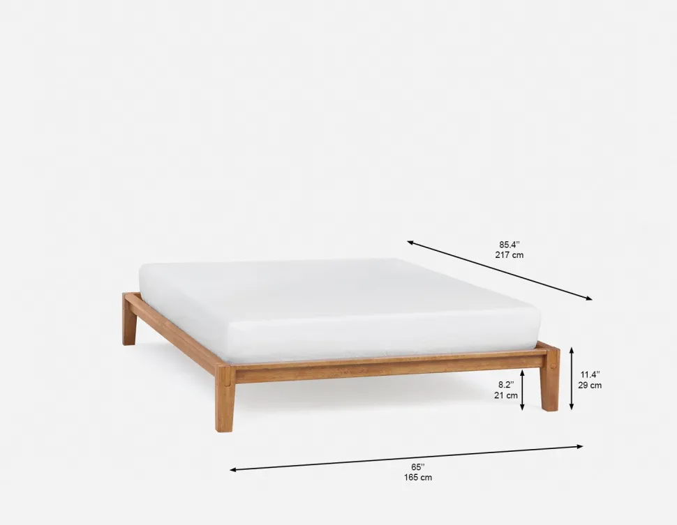 BENA mid-century modern queen size bed frame