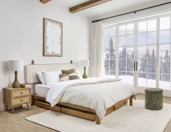 BENA mid-century modern queen size bed frame