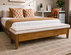 BENA mid-century modern storage bench