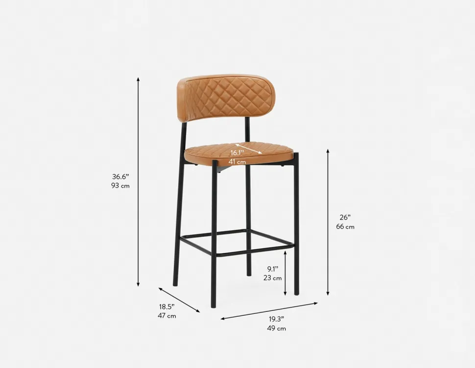 BERN mid-century modern counter stool