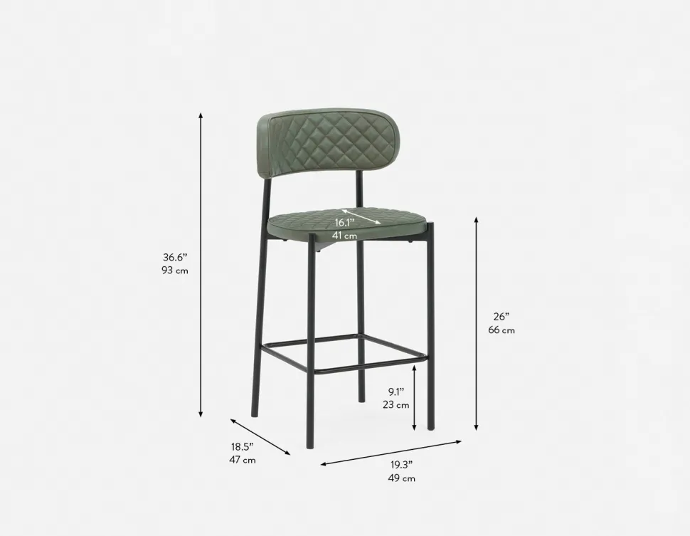 BERN mid-century modern counter stool