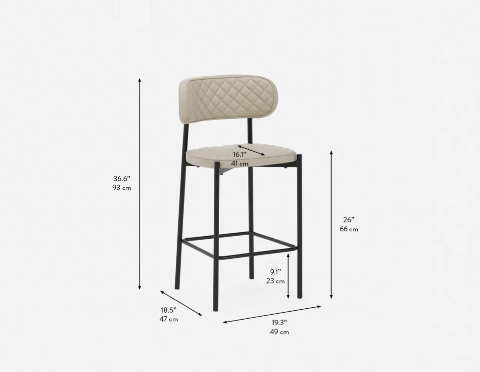BERN mid-century modern counter stool