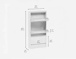BERT modern 3-door shoe cabinet